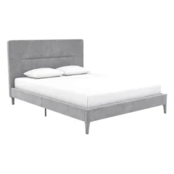 Westerleigh Upholstered Platform Bed With Minimalist Tufted Headboard Light Gray - CosmoLiving By Cosmopolitan 22 Westerleigh Upholstered Platform Bed With Minimalist Tufted Headboard Light Gray - CosmoLiving By Cosmopolitan -Bedroom Home Store GUEST 1fbc4b9a bed8 4e5e b823 4acbea778f2b
