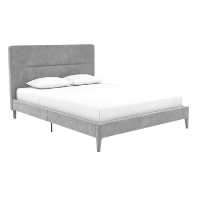 Westerleigh Upholstered Platform Bed With Minimalist Tufted Headboard Light Gray - CosmoLiving By Cosmopolitan 12 Westerleigh Upholstered Platform Bed With Minimalist Tufted Headboard Light Gray - CosmoLiving By Cosmopolitan - Image 10
