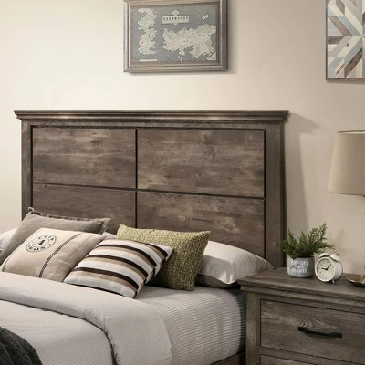 5pc Jacobia Rustic Bedroom Set Gray - HOMES: Inside + Out 5 5pc Jacobia Rustic Bedroom Set Gray - HOMES: Inside + Out - Image 3