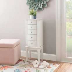 Makenzie Jewelry Armoire White - Powell Company 24 Makenzie Jewelry Armoire White - Powell Company -Bedroom Home Store GUEST 1fec7a28 675f 4f2a aae8 5d4def05127f