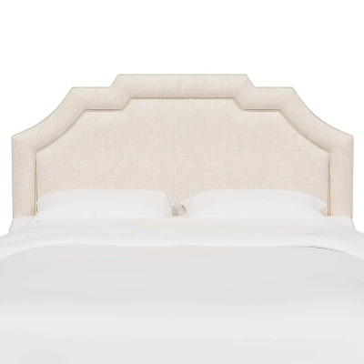 Axel Notched Bordered Headboard Linen - Skyline Furniture 4 Axel Notched Bordered Headboard Linen - Skyline Furniture - Image 2