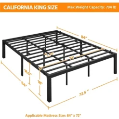 Yaheetech Metal Platform Bed Frame With Heavy Duty Steel Slat Support 17 Yaheetech Metal Platform Bed Frame With Heavy Duty Steel Slat Support -Bedroom Home Store GUEST 2205c2f6 7284 4e12 808a b934a99dbe76