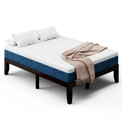 Costway Full Size Wood Bed Frame & 10'' Foam Mattress Set CertiPUR-US Certified Natural/Espresso 10 Costway Full Size Wood Bed Frame & 10'' Foam Mattress Set CertiPUR-US Certified Natural/Espresso - Image 9