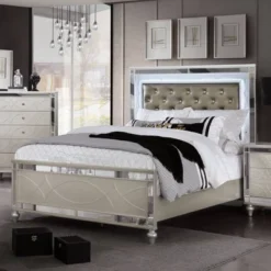 3pc Queen La Mesa Bed Nightstand And Dresser Set Silver - HOMES: Inside + Out 17 3pc Queen La Mesa Bed Nightstand And Dresser Set Silver - HOMES: Inside + Out -Bedroom Home Store GUEST 22d13a75 3187 4f40 a6dd 2f30507fe613