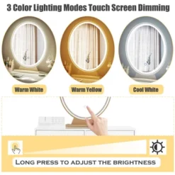 Costway Vanity Makeup Dressing Table W/ 3 Lighting Modes Mirror Touch Switch White 16 Costway Vanity Makeup Dressing Table W/ 3 Lighting Modes Mirror Touch Switch White -Bedroom Home Store GUEST 242d68e6 22d3 459a bf3a 905ec6c4712d