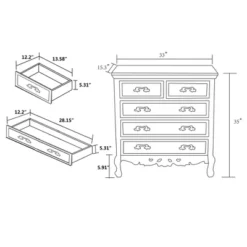 Levron Two-Tone Wood 5 Drawer Storage Cabinet Walnut Brown/White - Baxton Studio 22 Levron Two-Tone Wood 5 Drawer Storage Cabinet Walnut Brown/White - Baxton Studio -Bedroom Home Store GUEST 25b3fe6b a106 4fc7 9ca1 b4b3edc031c7