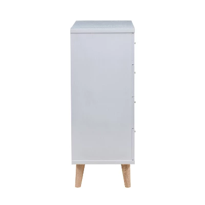 Retreat Mid-Century 4 Drawer Chest White - MiBasics 7 Retreat Mid-Century 4 Drawer Chest White - MiBasics - Image 5