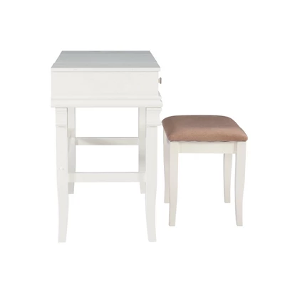 Adler Vanity Set White - Linon 6 Adler Vanity Set White - Linon - Image 5