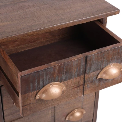 Terrell Handcrafted Boho Mango Wood Cabinet Antique Natural - Christopher Knight Home 8 Terrell Handcrafted Boho Mango Wood Cabinet Antique Natural - Christopher Knight Home - Image 6