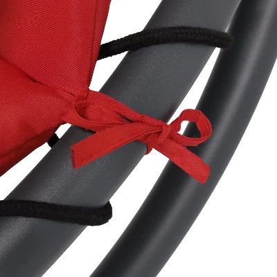 Sunnydaze Decor Sunnydaze Outdoor Hanging Chaise Floating Lounge Chair With Canopy Umbrella And Stand 9 Sunnydaze Decor Sunnydaze Outdoor Hanging Chaise Floating Lounge Chair With Canopy Umbrella And Stand - Image 7