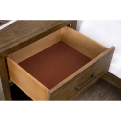 6pc Aurora Mid-Century Brown Bedroom Set With Upholstered Bed - Abbyson Living -Bedroom Home Store GUEST 2843dff5 6d94 496d 9e7c 5a1e2feb87f2