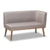 2pc Odessa Mid-Century Modern Fabric Upholstered Wood Dining Corner Sofa Bench Set Walnut/Brown/Gray - Baxton Studio 2 2pc Odessa Mid-Century Modern Fabric Upholstered Wood Dining Corner Sofa Bench Set Walnut/Brown/Gray - Baxton Studio -Bedroom Home Store GUEST 29a4eee5 72fc 4307 bbe8 1eb42001e728