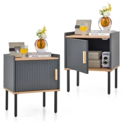 Costway Nightstand Bedside End Table With Door Cabinet For Living Room Bedroom 22 Costway Nightstand Bedside End Table With Door Cabinet For Living Room Bedroom -Bedroom Home Store GUEST 2a8b024a 4809 4f25 9a40 d9f14f53b9b6