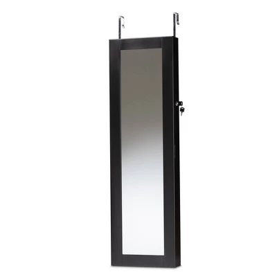 Richelle Wood Hanging Jewelry Armoire With Mirror - Baxton Studio 3 Richelle Wood Hanging Jewelry Armoire With Mirror - Baxton Studio