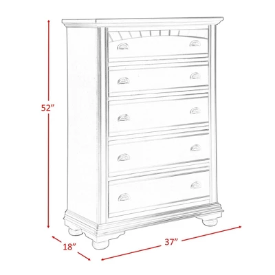 6pc Queen Addison Panel Bedroom Set Dove White - Picket House Furnishings 14 6pc Queen Addison Panel Bedroom Set Dove White - Picket House Furnishings - Image 12