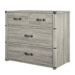 Little Seeds Nova 4 Drawer Storage Dresser With Leather Drawer Pulls, Gray Oak 11 Little Seeds Nova 4 Drawer Storage Dresser With Leather Drawer Pulls, Gray Oak -Bedroom Home Store GUEST 2c812cf9 e7a8 4436 8744 bc71ae1ee929
