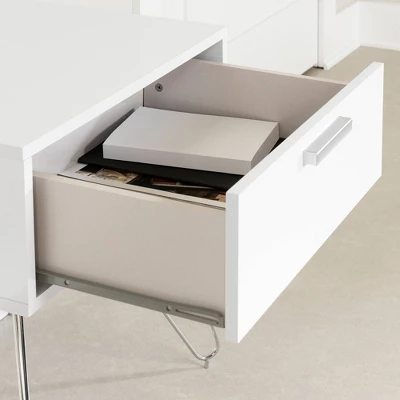 Slendel Nightstand Pure White - South Shore 7 Slendel Nightstand Pure White - South Shore - Image 5