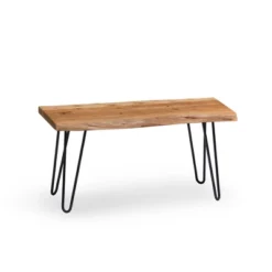 Alaterre Furniture Hairpin Natural Brown Live Edge Wood With Metal Bench 23 Alaterre Furniture Hairpin Natural Brown Live Edge Wood With Metal Bench -Bedroom Home Store GUEST 2cb88a6f 37f4 4ec0 867f 12724138741c
