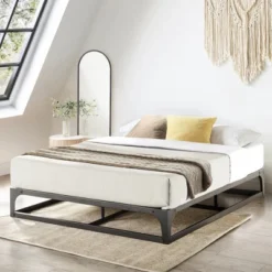 9" Metal Hinged Corner Platform Bed Frame Black - Mellow 17 9" Metal Hinged Corner Platform Bed Frame Black - Mellow -Bedroom Home Store GUEST 2cbcfcec 33bc 451a b2b6 5e08caa4c06b