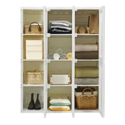 Costway Portable Closet Clothes Foldable Armoire Wardrobe Closet W/ 12 Cubby Storage 18 Costway Portable Closet Clothes Foldable Armoire Wardrobe Closet W/ 12 Cubby Storage -Bedroom Home Store GUEST 2d613265 af3f 448e 8e15 47298f0506c7