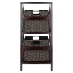 29.21" 3pc Leo Storage Shelf With Baskets Espresso/Chocolate - Winsome 19 29.21" 3pc Leo Storage Shelf With Baskets Espresso/Chocolate - Winsome -Bedroom Home Store GUEST 2da9faf8 e7c7 4c22 ae71 034b64e323a0