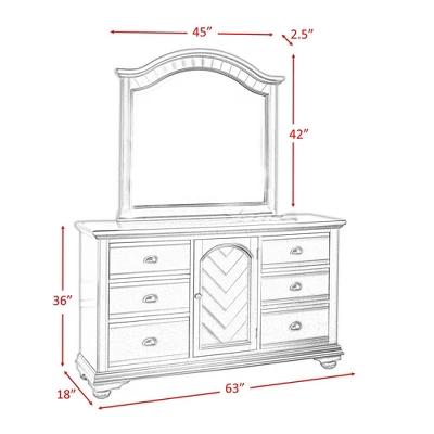 5pc Full Addison Panel Bedroom Set Dove White - Picket House Furnishings 13 5pc Full Addison Panel Bedroom Set Dove White - Picket House Furnishings - Image 11