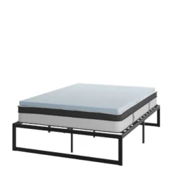 Flash Furniture 14 Inch Metal Platform Bed Frame With 10 Inch Pocket Spring Mattress In A Box And 2 Inch Cool Gel Memory Foam Topper 33 Flash Furniture 14 Inch Metal Platform Bed Frame With 10 Inch Pocket Spring Mattress In A Box And 2 Inch Cool Gel Memory Foam Topper -Bedroom Home Store GUEST 2e2c8116 2ef8 48c4 9d1e 8de94246f0ae