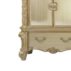 44" Vendome Bedroom Set Gold Patina/Bone White - Acme Furniture