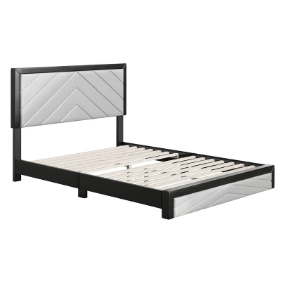 Blake Chevron Stitched Upholstered Platform Bed - Eco Dream 3 Blake Chevron Stitched Upholstered Platform Bed - Eco Dream