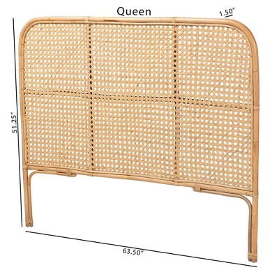 Queen Linette Natural Rattan Headboard Brown - Bali & Pari 10 Queen Linette Natural Rattan Headboard Brown - Bali & Pari - Image 8