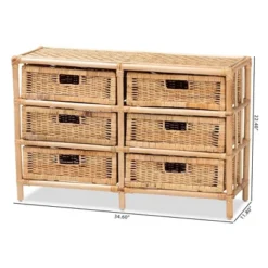 Dariana Rattan 6 Drawer Storage Cabinet Natural/Brown - Bali & Pari 21 Dariana Rattan 6 Drawer Storage Cabinet Natural/Brown - Bali & Pari -Bedroom Home Store GUEST 301f817e dad0 4bff b9ca 030f539e04ac