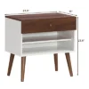 Costway Nightstand End Side Table Drawer Storage Shelf Mid-Century Rubber Wood Leg 1 Costway Nightstand End Side Table Drawer Storage Shelf Mid-Century Rubber Wood Leg -Bedroom Home Store GUEST 3075cb95 725e 49d8 b5e9 0f60d2d75856