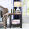 Tangkula 2 PCS Industrial Coffee End Table Bedside Nightstand W/ Shelf Black/Silver 2 Tangkula 2 PCS Industrial Coffee End Table Bedside Nightstand W/ Shelf Black/Silver -Bedroom Home Store GUEST 30f91397 179d 4de5 b3dd 4d92afdd5353