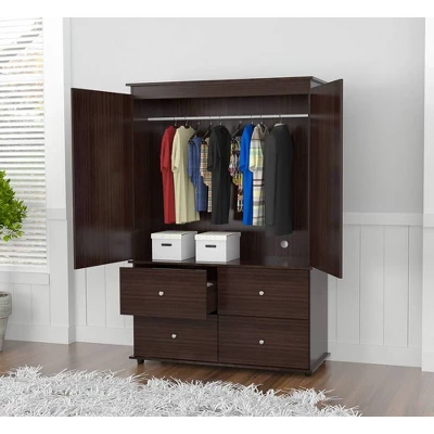 70.9" Video Combo Armoire Espresso - Inval 5 70.9" Video Combo Armoire Espresso - Inval - Image 3