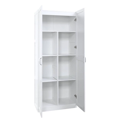 Set Of 2 Hopkins Modern 7 Shelf Freestanding Storage Closets - Manhattan Comfort 6 Set Of 2 Hopkins Modern 7 Shelf Freestanding Storage Closets - Manhattan Comfort - Image 5