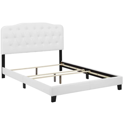 Twin Amelia Twin Faux Leather Bed White - Modway 4 Twin Amelia Twin Faux Leather Bed White - Modway - Image 2