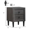 Costway Nightstand W/2 Drawers Multipurpose Retro Grey Bedside Table Fully Assembled 1 Costway Nightstand W/2 Drawers Multipurpose Retro Grey Bedside Table Fully Assembled -Bedroom Home Store GUEST 320c5cf3 3bc5 4d87 b514 e418513c3a11