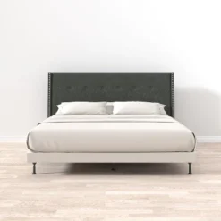 Glenwillow Home MCM Nailhead Trim Button Tufted MCM Wingback Upholstered Headboard 12 Glenwillow Home MCM Nailhead Trim Button Tufted MCM Wingback Upholstered Headboard -Bedroom Home Store GUEST 3290175a 3c90 4cb7 83cf bf33d6040d9b