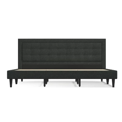 Glenwillow Home Conner Upholstered Platform Bed Frame, Button Tufted, Mattress Foundation, Wood-Slat Support, No Box Spring Needed, Easy Assembly 5 Glenwillow Home Conner Upholstered Platform Bed Frame, Button Tufted, Mattress Foundation, Wood-Slat Support, No Box Spring Needed, Easy Assembly - Image 3