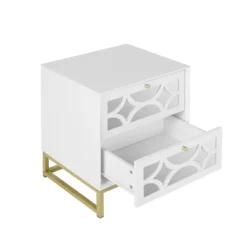 Averina 2 Drawers 45° Splicing White Mirror Front Nightstand With Storage - The Pop Maison 15 Averina 2 Drawers 45° Splicing White Mirror Front Nightstand With Storage - The Pop Maison -Bedroom Home Store GUEST 338136ad 3fc0 4da5 9b7b 8e33d6186681