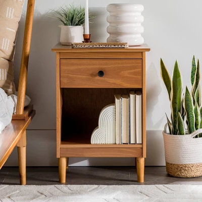 Stiva Classic Mid-Century Modern 1 Drawer Nightstand - Saracina Home 13 Stiva Classic Mid-Century Modern 1 Drawer Nightstand - Saracina Home - Image 11