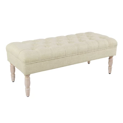 Classic Tufted Medium Bench - HomePop 3 Classic Tufted Medium Bench - HomePop