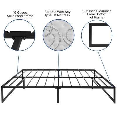 Emma And Oliver 14" Platform Bed Frame & 12" Mattress In A Box - No Box Spring Required 7 Emma And Oliver 14" Platform Bed Frame & 12" Mattress In A Box - No Box Spring Required - Image 5