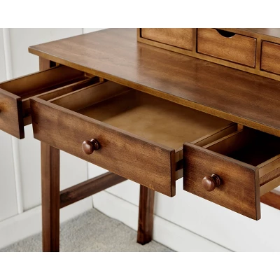 Lorna Vanity Set Walnut - Linon 8 Lorna Vanity Set Walnut - Linon - Image 6