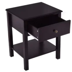 Costway End Table Nightstand Storage Display Furniture Drawer Shelf Beside Brown 13 Costway End Table Nightstand Storage Display Furniture Drawer Shelf Beside Brown -Bedroom Home Store GUEST 3608cee2 e2a9 4bfa 9f00 fdd679782ca5