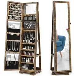 Costway 360degree Rotatable Jewelry Cabinet 2-in-1 Lockable Mirrored Organizer 24 Costway 360degree Rotatable Jewelry Cabinet 2-in-1 Lockable Mirrored Organizer -Bedroom Home Store GUEST 36ed9680 0db3 4254 af53 4fdbfbf91651