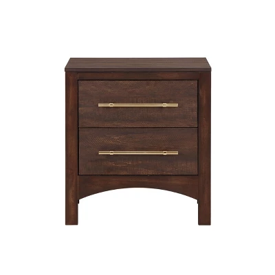 Melonnes Transitional 2 Drawer Nightstand Walnut - HOMES: Inside + Out 6 Melonnes Transitional 2 Drawer Nightstand Walnut - HOMES: Inside + Out - Image 4