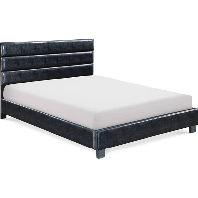 Hudson Leather Upholstered Bed Black - ClickDecor 4 Hudson Leather Upholstered Bed Black - ClickDecor - Image 2