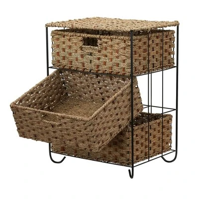 Household Essentials 3 Drawer Chest Rattan 4 Household Essentials 3 Drawer Chest Rattan - Image 2