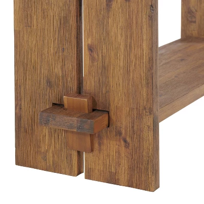 40" Bethel Acacia Wood Bench Natural - Alaterre Furniture 6 40" Bethel Acacia Wood Bench Natural - Alaterre Furniture - Image 4